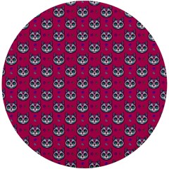 Calavera Cat Art Pattern Uv Print Round Tile Coaster by ExtraGoodSauce