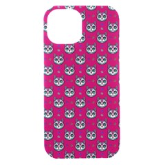 Calavera Cat Art Pattern Iphone 15 Black Uv Print Pc Hardshell Case by ExtraGoodSauce