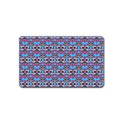 Colorful Sugar Skull Cat Pattern Magnet (name Card)