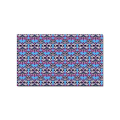 Colorful Sugar Skull Cat Pattern Sticker Rectangular (100 Pack) by ExtraGoodSauce