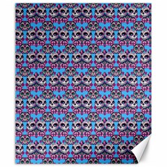 Colorful Sugar Skull Cat Pattern Canvas 20  X 24 