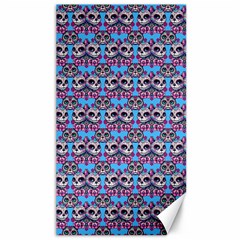 Colorful Sugar Skull Cat Pattern Canvas 40  X 72  by ExtraGoodSauce