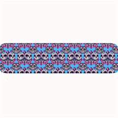 Colorful Sugar Skull Cat Pattern Large Bar Mat