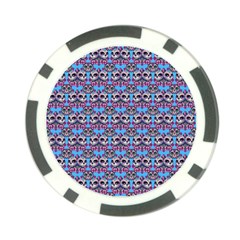 Colorful Sugar Skull Cat Pattern Poker Chip Card Guard