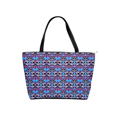 Colorful Sugar Skull Cat Pattern Classic Shoulder Handbag