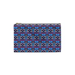 Colorful Sugar Skull Cat Pattern Cosmetic Bag (small)