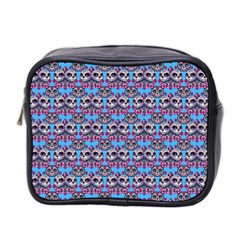 Colorful Sugar Skull Cat Pattern Mini Toiletries Bag (two Sides)