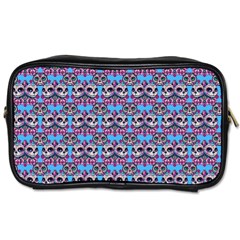 Colorful Sugar Skull Cat Pattern Toiletries Bag (two Sides)