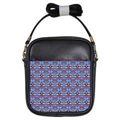 Colorful Sugar Skull Cat Pattern Girls Sling Bag by ExtraGoodSauce