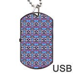 Colorful Sugar Skull Cat Pattern Dog Tag USB Flash (Two Sides) Front