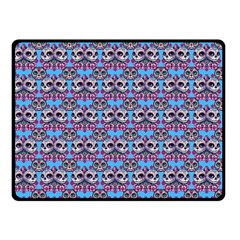 Colorful Sugar Skull Cat Pattern Two Sides Fleece Blanket (small) by ExtraGoodSauce