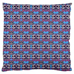 Colorful Sugar Skull Cat Pattern Standard Premium Plush Fleece Cushion Case (one Side)