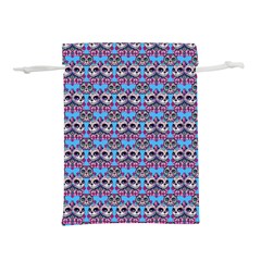 Colorful Sugar Skull Cat Pattern Lightweight Drawstring Pouch (l)