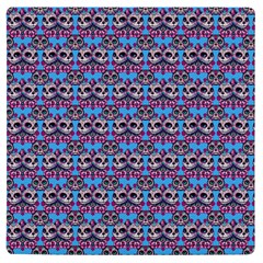 Colorful Sugar Skull Cat Pattern Uv Print Square Tile Coaster  by ExtraGoodSauce