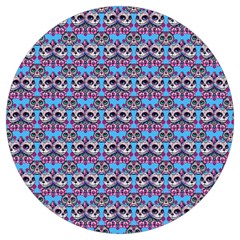 Colorful Sugar Skull Cat Pattern Round Trivet by ExtraGoodSauce