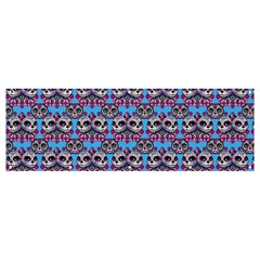 Colorful Sugar Skull Cat Pattern Banner And Sign 12  X 4  by ExtraGoodSauce