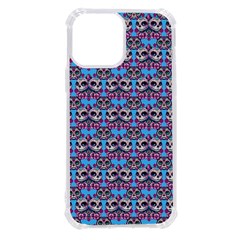 Colorful Sugar Skull Cat Pattern Iphone 13 Pro Max Tpu Uv Print Case by ExtraGoodSauce