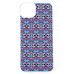 Colorful Sugar Skull Cat Pattern Iphone 15 Pro Tpu Uv Print Case by ExtraGoodSauce