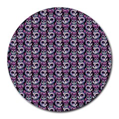 Sugar Skull Cat Pattern Round Mousepad