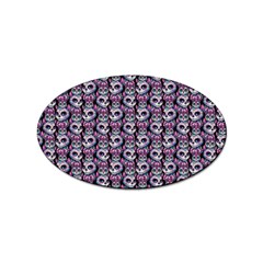 Sugar Skull Cat Pattern Sticker Oval (10 Pack)