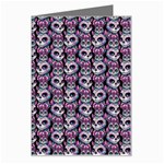 Sugar Skull Cat Pattern Greeting Card Left