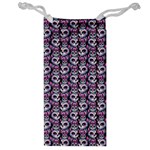 Sugar Skull Cat Pattern Jewelry Bag Front