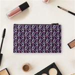 Sugar Skull Cat Pattern Cosmetic Bag (Small) Back