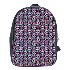 Sugar Skull Cat Pattern School Bag (Large)