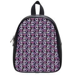 Sugar Skull Cat Pattern School Bag (small) by ExtraGoodSauce