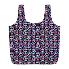 Sugar Skull Cat Pattern Full Print Recycle Bag (l)