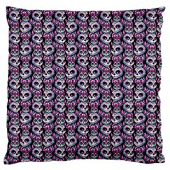 Sugar Skull Cat Pattern Standard Premium Plush Fleece Cushion Case (two Sides)