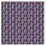 Sugar Skull Cat Pattern Square Satin Scarf (36  x 36 ) Front