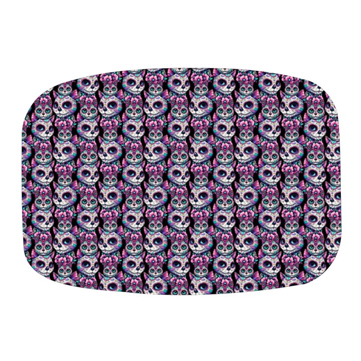 Sugar Skull Cat Pattern Mini Square Pill Box