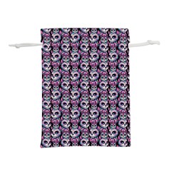 Sugar Skull Cat Pattern Lightweight Drawstring Pouch (M)