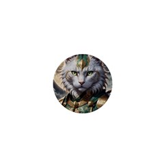 Epic Armored Cat Warrior 1  Mini Buttons by ExtraGoodSauce