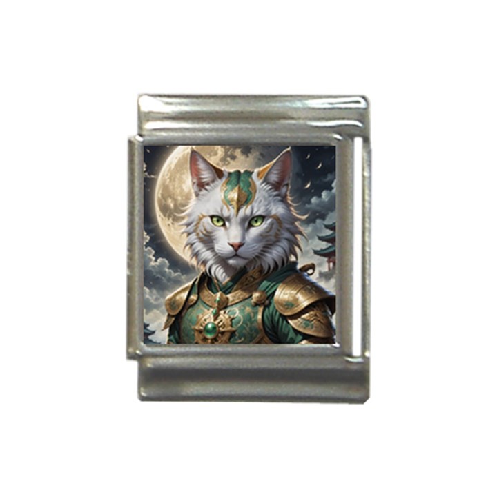 Epic Armored Cat Warrior Italian Charm (13mm)