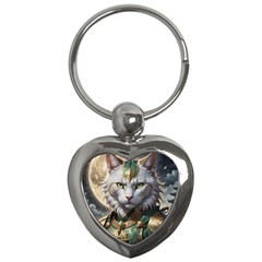 Epic Armored Cat Warrior Key Chain (heart)