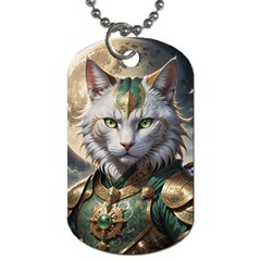 Epic Armored Cat Warrior Dog Tag (one Side)