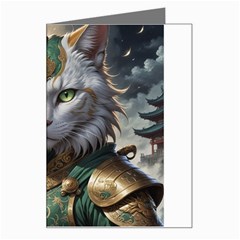 Epic Armored Cat Warrior Greeting Card