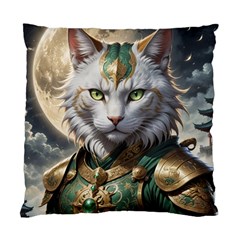 Epic Armored Cat Warrior Standard Cushion Case (two Sides) by ExtraGoodSauce