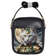 Epic Armored Cat Warrior Girls Sling Bag