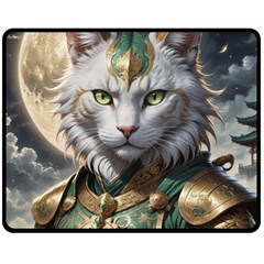 Epic Armored Cat Warrior Fleece Blanket (medium)