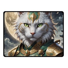 Epic Armored Cat Warrior Fleece Blanket (small) by ExtraGoodSauce