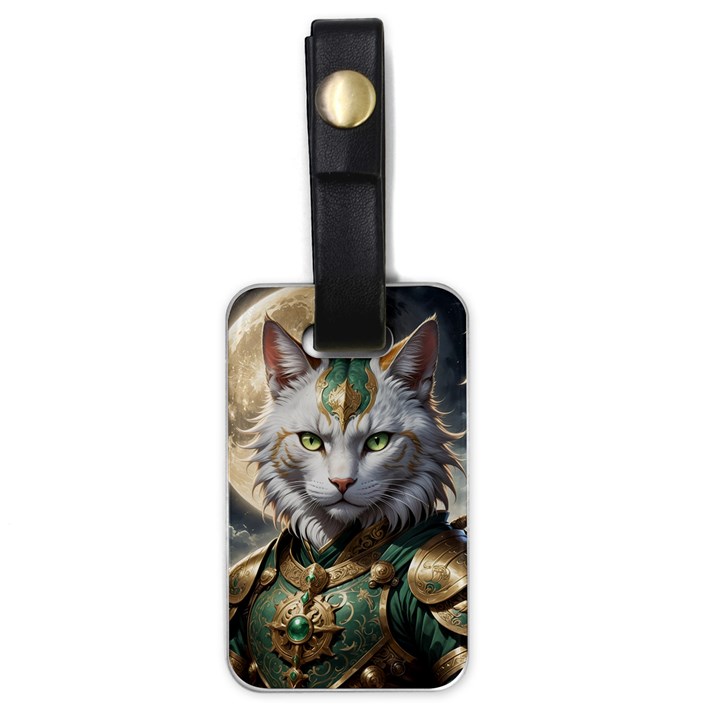 Epic Armored Cat Warrior Luggage Tag (one side)