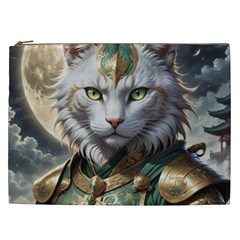 Epic Armored Cat Warrior Cosmetic Bag (xxl)