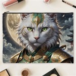 Epic Armored Cat Warrior Cosmetic Bag (XXXL) Front