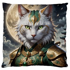 Epic Armored Cat Warrior Standard Premium Plush Fleece Cushion Case (two Sides) by ExtraGoodSauce