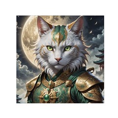 Epic Armored Cat Warrior Square Satin Scarf (30  X 30 )