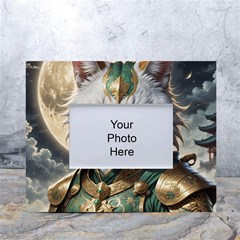 Epic Armored Cat Warrior White Tabletop Photo Frame 4 x6  by ExtraGoodSauce