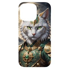 Epic Armored Cat Warrior Iphone 14 Pro Max Black Uv Print Case by ExtraGoodSauce